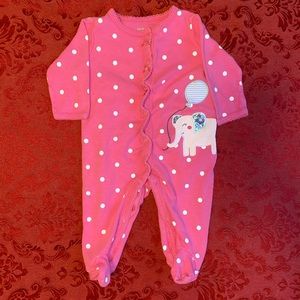 Baby Girl Footie Pajamas Bundle 3M